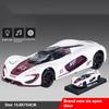 1/32 Металлическая литая модель автомобиля Dodge SRT Tomahawk Track Edition Симуляция звука и света Детская игрушка Украшения Хэллоуинский подарок
