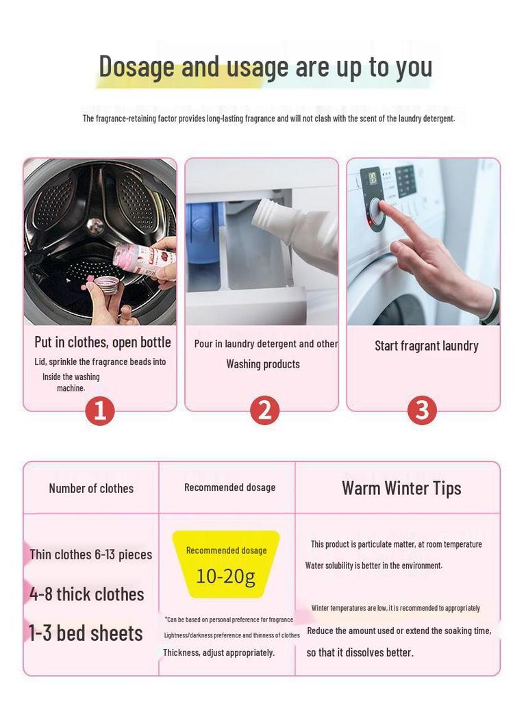 Гелевые бусины для стирки с ароматом, большая упаковка - 72-часовой стойкий свежий аромат, гелевая ароматерапия для одежды