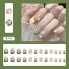 24 шт. Love Sweet Girl Temperament Nail Art ins Минималистский стиль Белые накладные ногти Без резьбы и шлифовки Готовые продукты Wear Nail