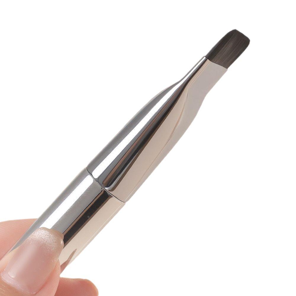 Electroplated Handle Flat Foundation Brush - Non-Absorbing, Flawless Nude Concealer Brush