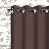 Insulating Eyelet Curtain 135x250 Cm BOHEME Brown, by Soleil d'Ocre