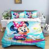 Minnie Mouse 3-piece cartoon bedding set, exquisite bedding set for adults and children, double and single beds, large size,