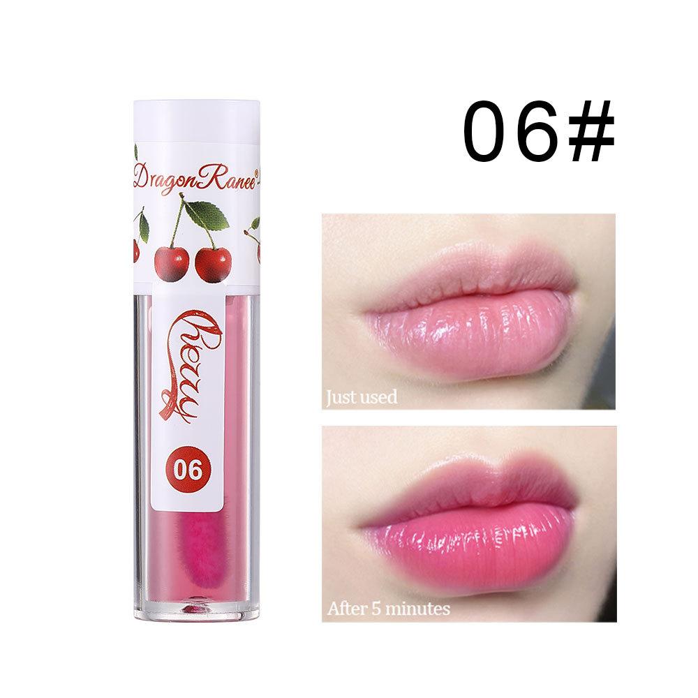 Dragon Ranee Temperature -changing Lip Oil Moisturizing, Moisturizing Lip Glaze Color Changing Lip Essence Oil Lip Fruit Strawberry Powder Lip Oil