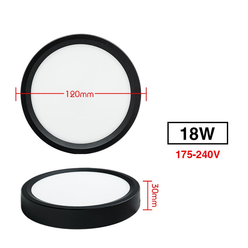 Светодиодный потолочный светильник переменного тока 220 В, 9 Вт, 12 Вт, 15 Вт, 18 Вт, круглый точечный светильник для поверхностного монтажа, толстый алюминиевый светильник, светильник для спальни, кухни, внутренний светильник