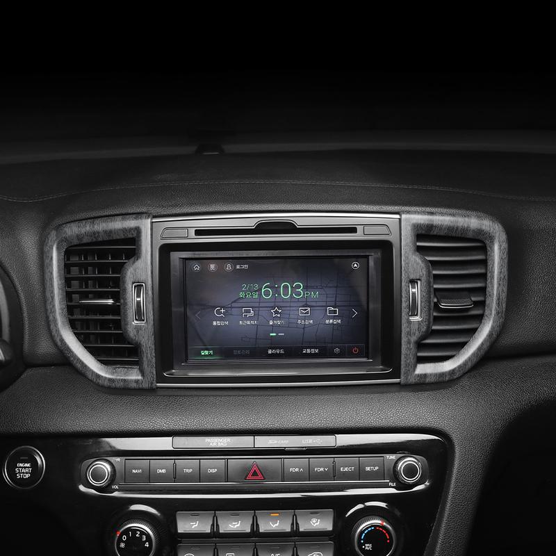 2Pcs LHD ABS Dashboard Middle Air Conditioner Outlet Molding Decor Parts for Kia Sportage 2015- Car Decoration