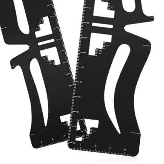 Измерительный инструмент с трехточечным позиционированием, профессиональная измерительная линейка для микроблейдинга из нержавеющей стали, бровей