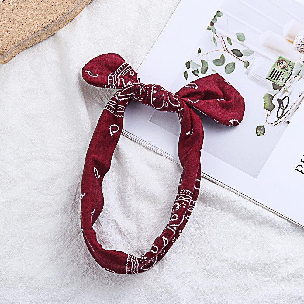 Банданы Крест-тюрбан Узел Головной убор Женские повязки с узлом Повязка на голову с кроличьими ушками Повязка на голову в стиле ретро