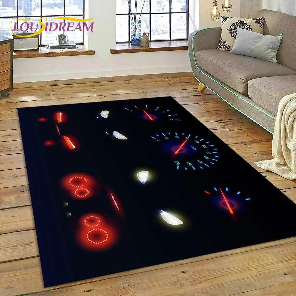 Racing Car Dashboard Machine Control Screen Carpet Rug for Bedroom Living Room Sofa Decoration,Child Game Large Decor Floor Mat