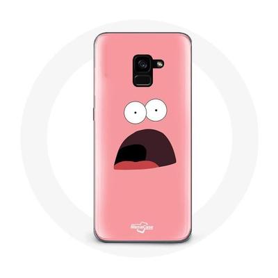 Чехол для Samsung Galaxy A8 Plus Патрик Звезда Губка Боб розовый