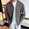 Мужской полосатый вязаный кардиган Теплая куртка для делового кэжуал