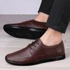 Genuine Leather Men Designer Business Oxford Shoes Luxury Brand Comfort Flats Shoes Breathable Men Driving Lace-up Walking Shoes