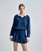 Мужская футболка-поло SERGIO TACCHINI с V-образным вырезом, длинным рукавом, из двойного трикотажа