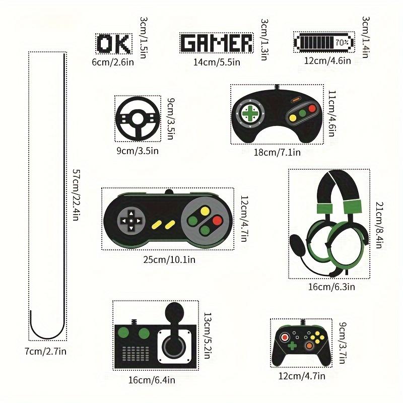Наклейки на стену для геймеров для мальчиков и девочек, наклейки на игровые контроллеры, декор детской комнаты, мультяшное настенное искусство, съемные виниловые наклейки