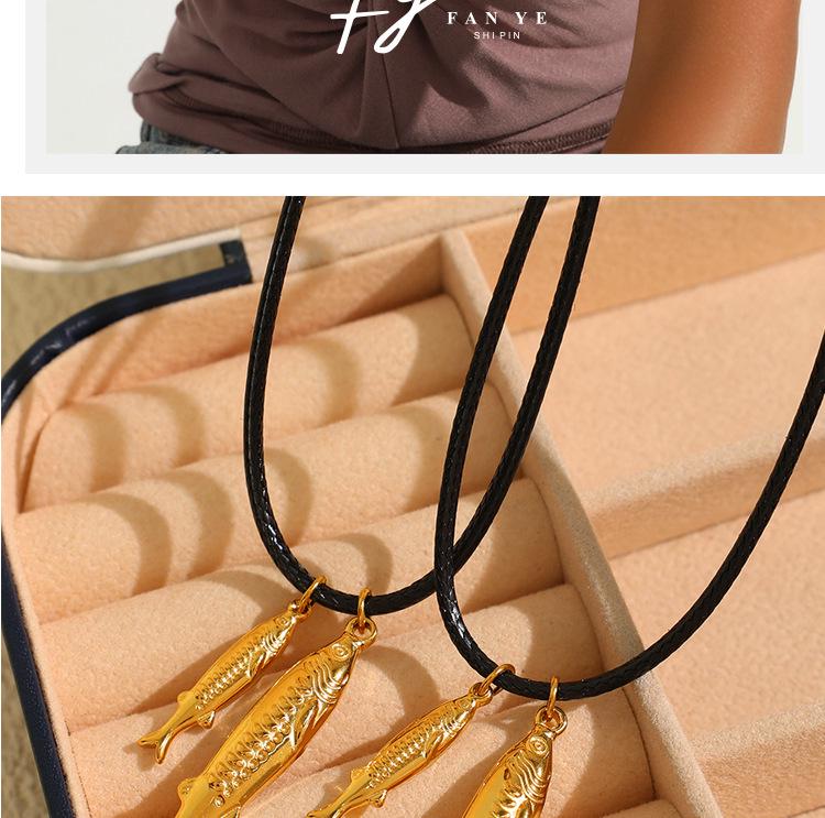 Европейское и американское ожерелье из титановой стали с кожей тунца: Тропический Океан Роскошные Женские Украшения из Нержавеющей Стали