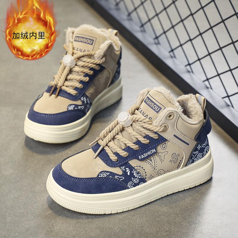 Обувь для мальчиков осень-зима 2025 новая кожаная детская спортивная обувь для детей среднего и старшего возраста зимняя красивая модная крутая обувь для скейтборда для мальчиков