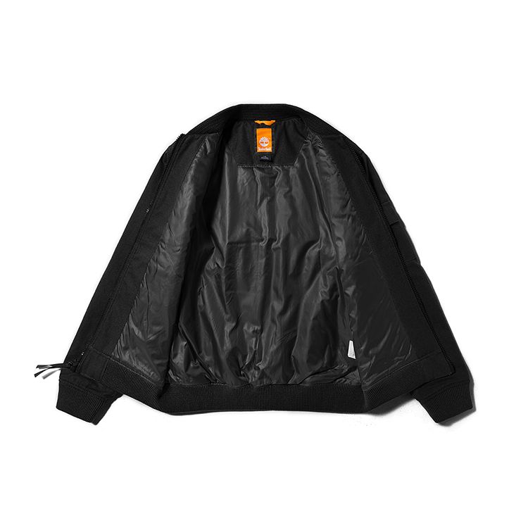 Timberland Однотонная повседневная водонепроницаемая легкая летная хлопковая куртка для мужчин, черные A6Q2D-001