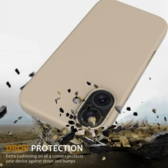 Coque de protection - BOOLING - pour iPhone 16 - Silicone doux - Antichoc - Anti-rayures