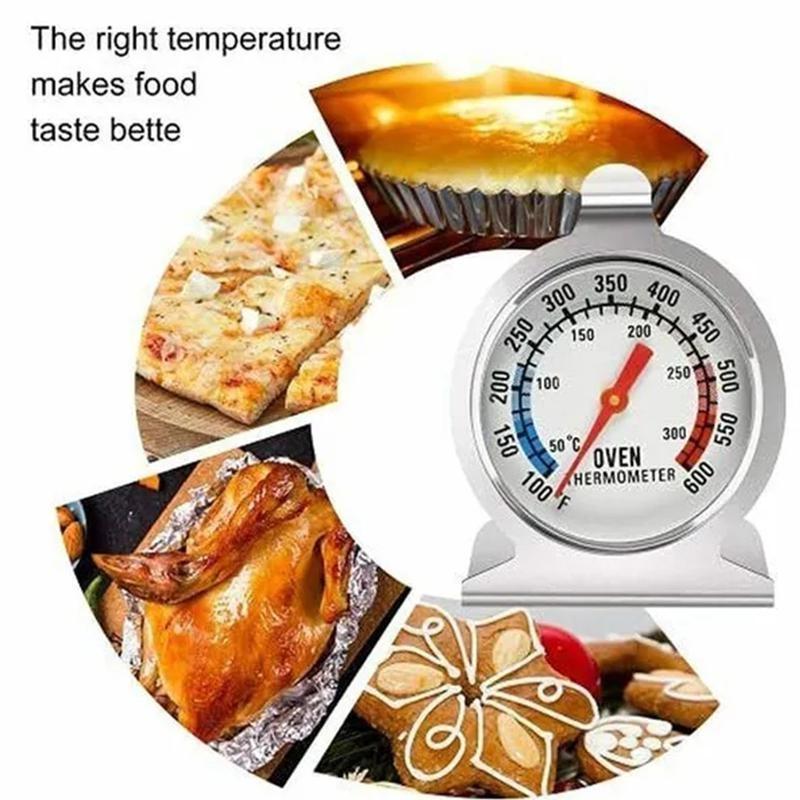 1 шт. термометр для духовки, термометр для духовки из нержавеющей стали, базовый тип, кухонная кулинария для выпечки барбекю, 50-300 °C/100-600 °F