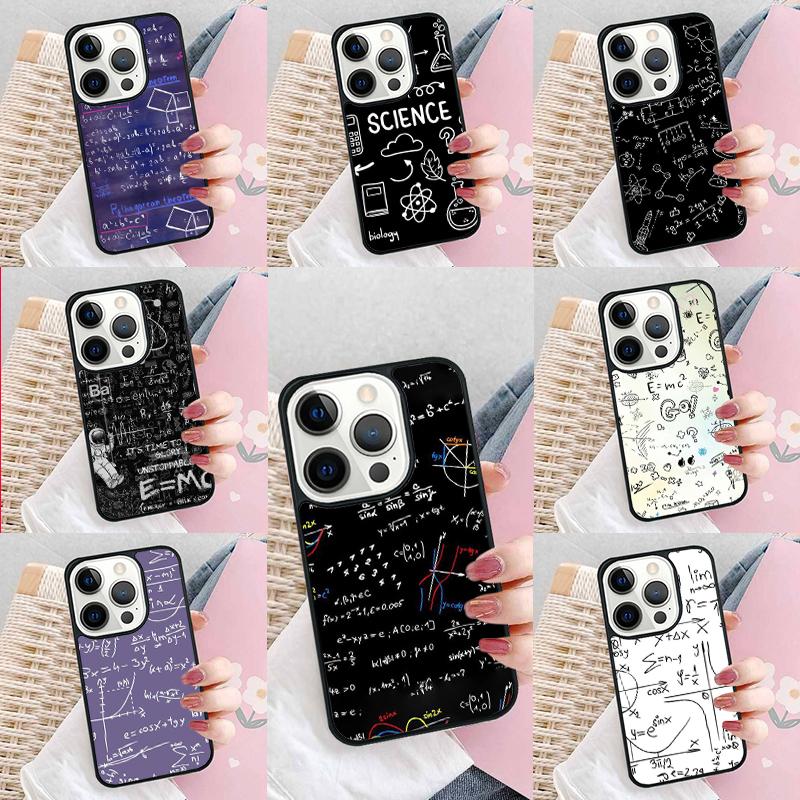 Символ Математика Наука Физика Формулы Чехол для телефона Для iPhone 17 Air 15 16e 14 13 Pro Max Coque 12 11 Pro Max PLUS чехол