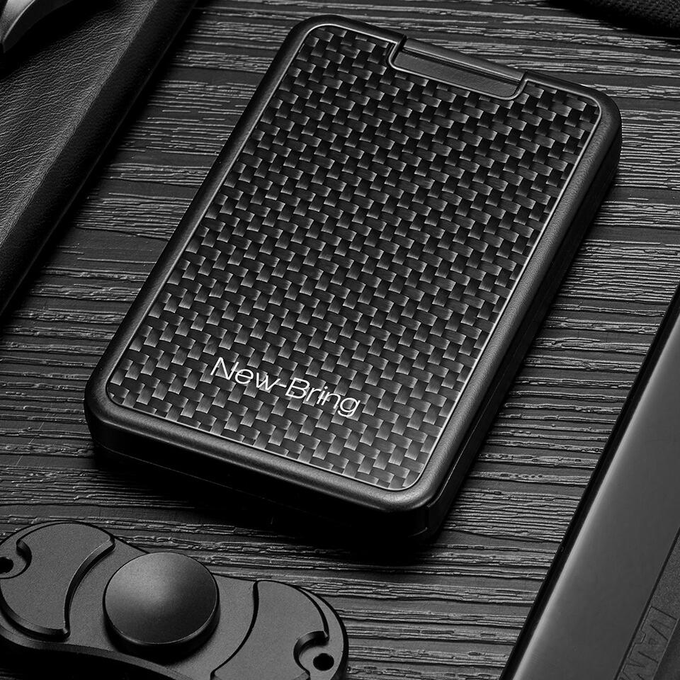 NEW High Quality Slide Wallet RFID Blocking Carbon Fiber Credit ID Card Holder For Card Money Minimalist Purse Bank Cards Box Metal Wallets