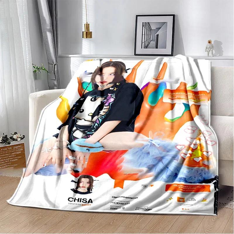 Japanese HipHop Girl Group Xg Character Print Blanket Shooting Stars Warm Plush Cozy Throw Blanket for Beding Couch Fans Blanket
