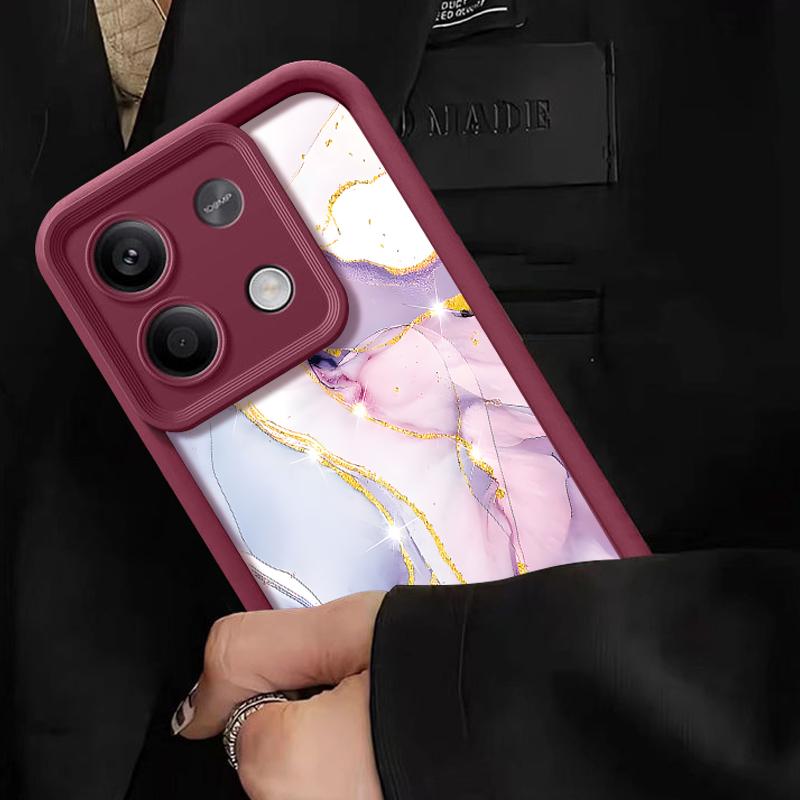 Для Xiaomi Poco F6 X6 X5 13T 11T Pro Redmi Note 13 12 11 10 Pro Max чехол противоударный мраморная текстура матовый силиконовый мягкий защитный чехол для линз телефона