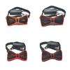 LED Bow Tie Glow In The Dark Adjustable Button Various Light Modes for Parties Weddings Halloween Cosplay