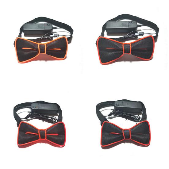 Светодиодный галстук-бабочка светится в темноте, регулируемая кнопка, различные режимы освещения для вечеринок, свадеб, Хэллоуина, косплея