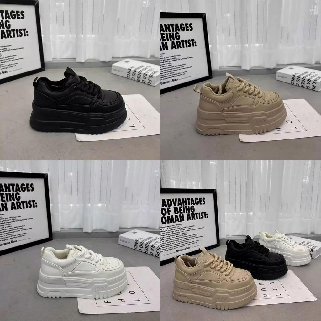 Womens Platform Sneakers With Foam Sole And Elevating Heel For Casual Daily Wear