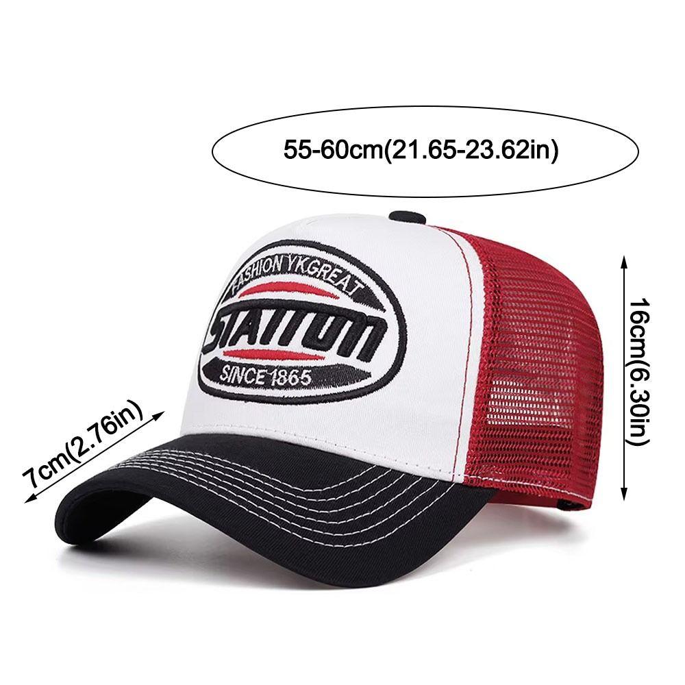 Breathable Baseball Cap Mesh Trucker Hat Streetwear Sun Hat for Men Women