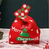 1pc Christmas Theme Decor Gift Pack Drawstring Bag Knitted Tote Bag Christmas Eve Peace Apple Xmas Party Giving Small Gifts