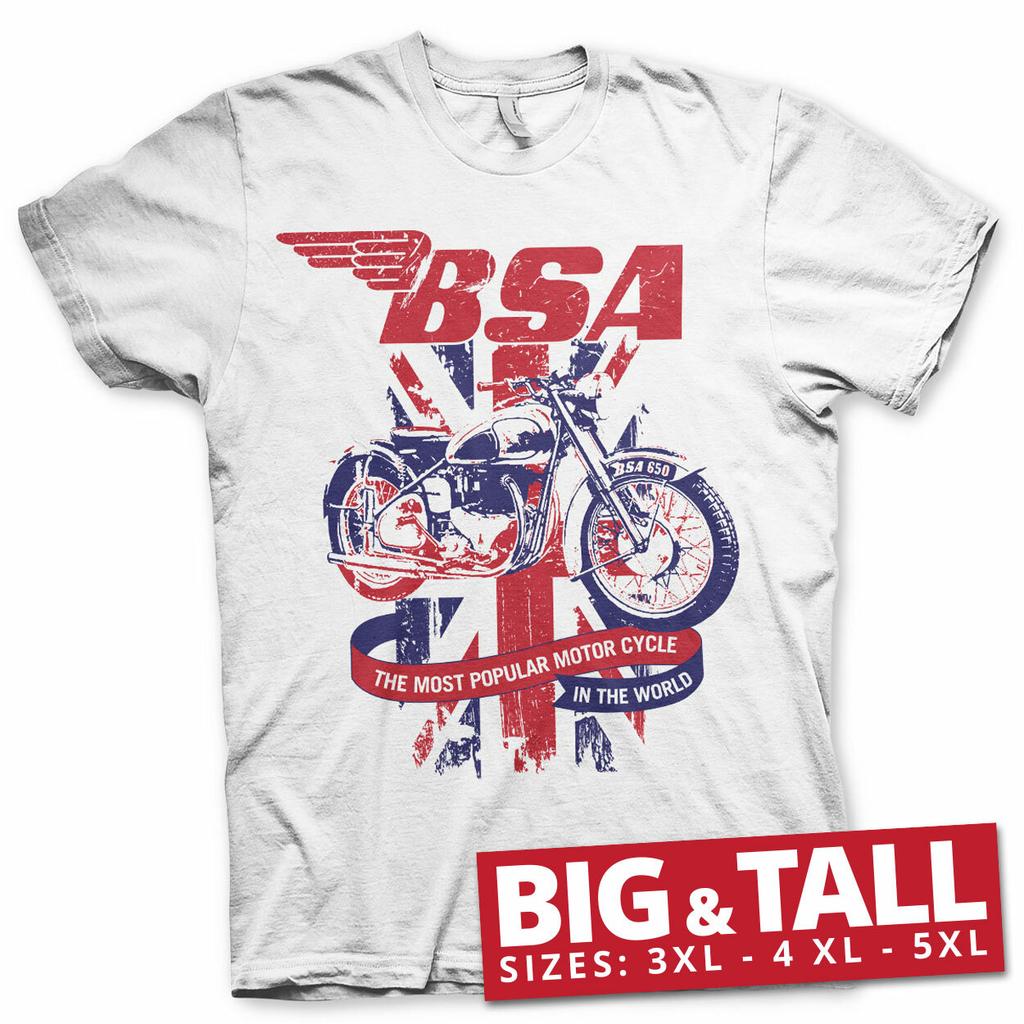 T-Shirt Officiellement Licencié B.S.A. Motos Union Jack 3XL 4XL 5XL
