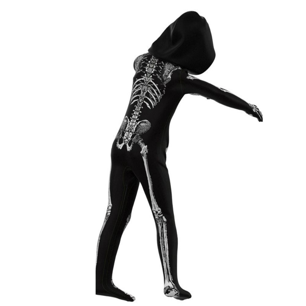 Polyester Halloween Cosplay Costume Separate Headgear Skull Bodysuits  Halloween