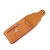 PU Leather Double Layer Mobile Phone Waist Bag for Men - Slim, Multifunctional Vertical Belt Bag for Construction Work