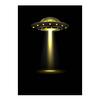 UFO Glow Strangely In the Dark Series TV Movie Poster Alien Spacecraft Captures People Research Pictures Wall Canvas Art Decor