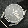 REFURBISHED SEIKO 5 AUTOMATIC MENS WATCH JAPAN MADE BLACK DIAL CUSTOM A440129-2 QV90-a440129