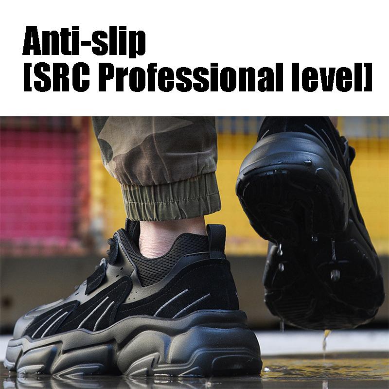 Новая защитная обувь, мужская обувь со стальным носком, противоразрывная, противоколотая защитная обувь, противоожоговая, износостойкая, дышащая, легкая.