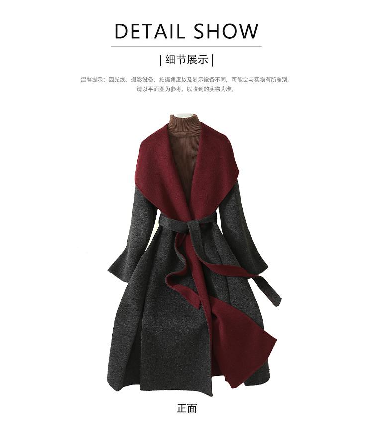 Double sided nylon coat with alpaca wool temperament