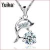 Weihua Women's Crystal Silver-Plated Dolphin Necklace - Valentine's Gift for Girlfriend