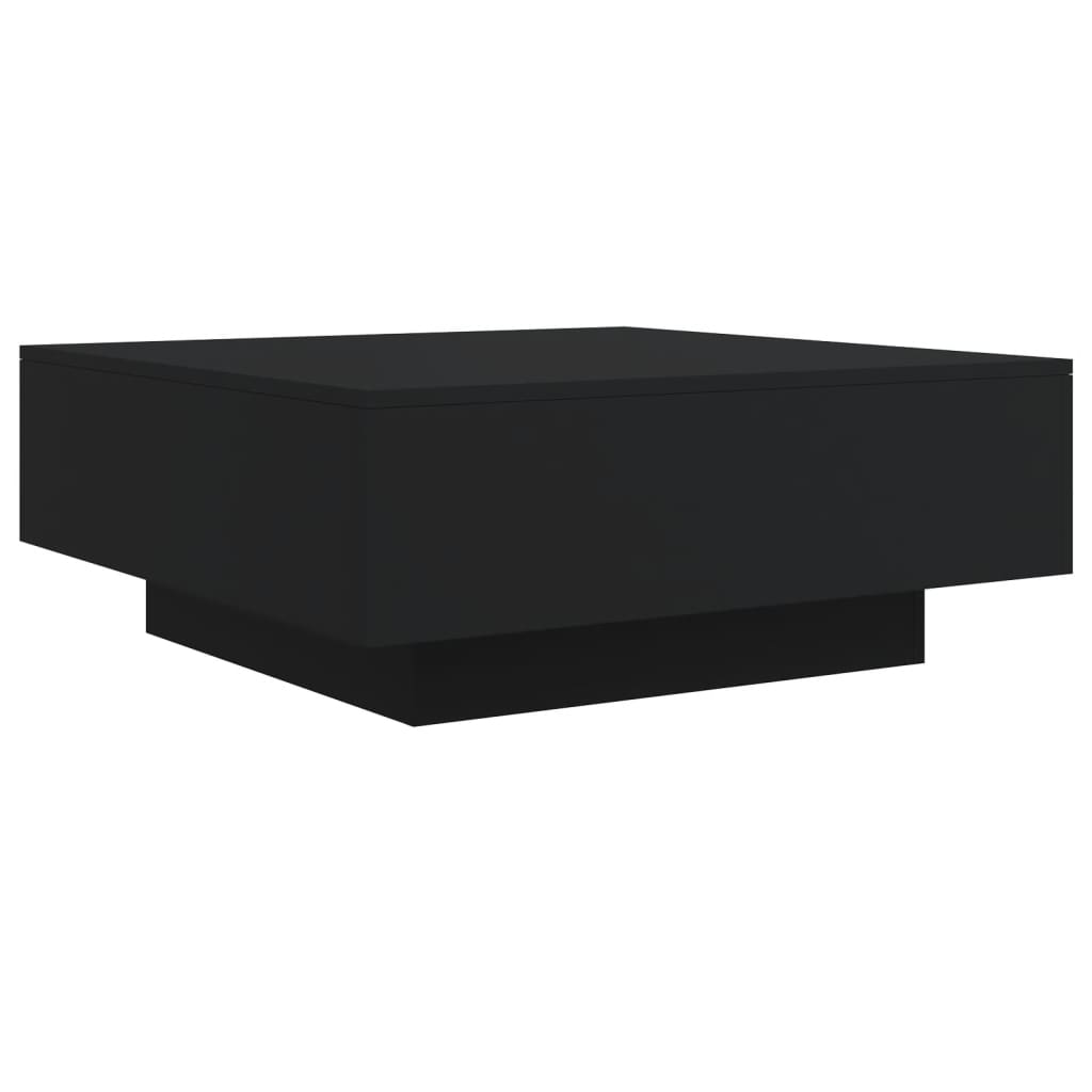 LED Coffee Table Black 80x80x31 cm