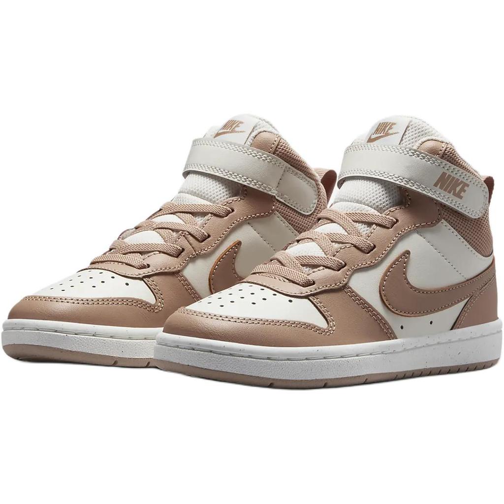 Nike Court Borough Mid 2 PSV Pale Ivory Kids Sneakers Brown Sail Hemp CD7783-125
