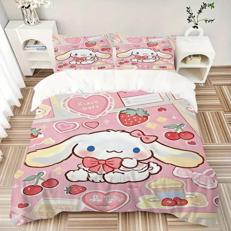 3 шт. Комплект постельного белья Cinnamoroll: Идеально подойдет для спальни или гостевой комнаты.. Мягкий и удобный, без стержня yy251031034