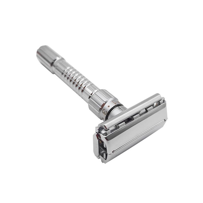 Adjustable Men's Double-Sided Twist-Open Manual Shaving Razor