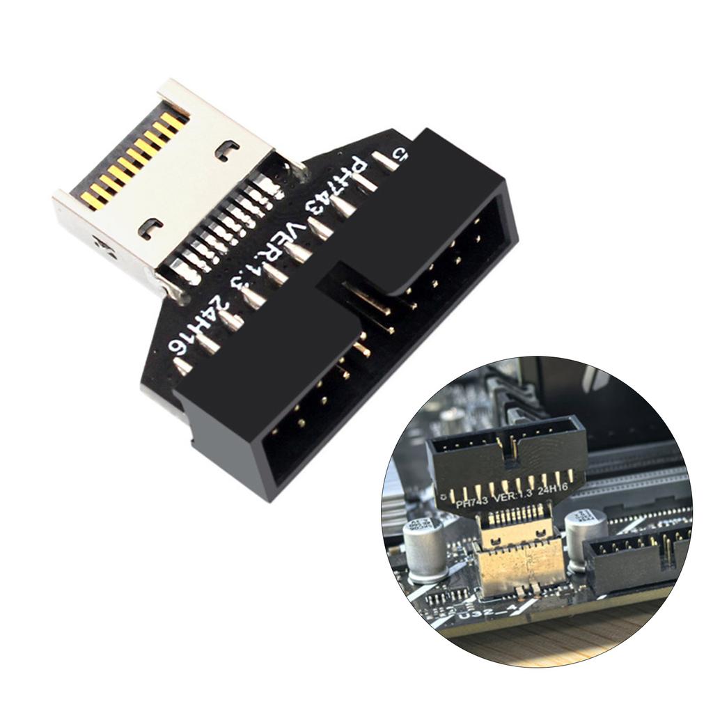 Адаптер USB 3.2 Type E на USB 3.0 19-контактный 20-контактный разъем, вертикальный, тип C, для материнской платы