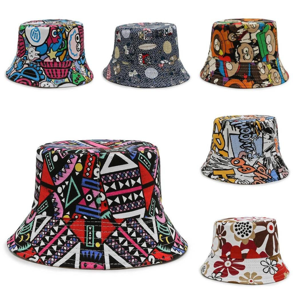 Fisherman Floral Printing Hat Outdoor Sun Protection Bucket Hat Fashion Gift