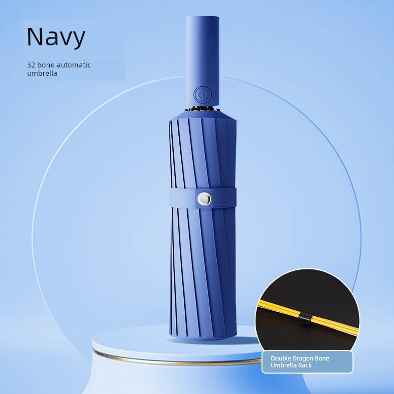 Automatic Storm-Resistant Umbrella Extra Large Thickened Reinforced Sun Umbrella Rain and Rain Dual-Use Men Sun Umbrella UV-Proof Female