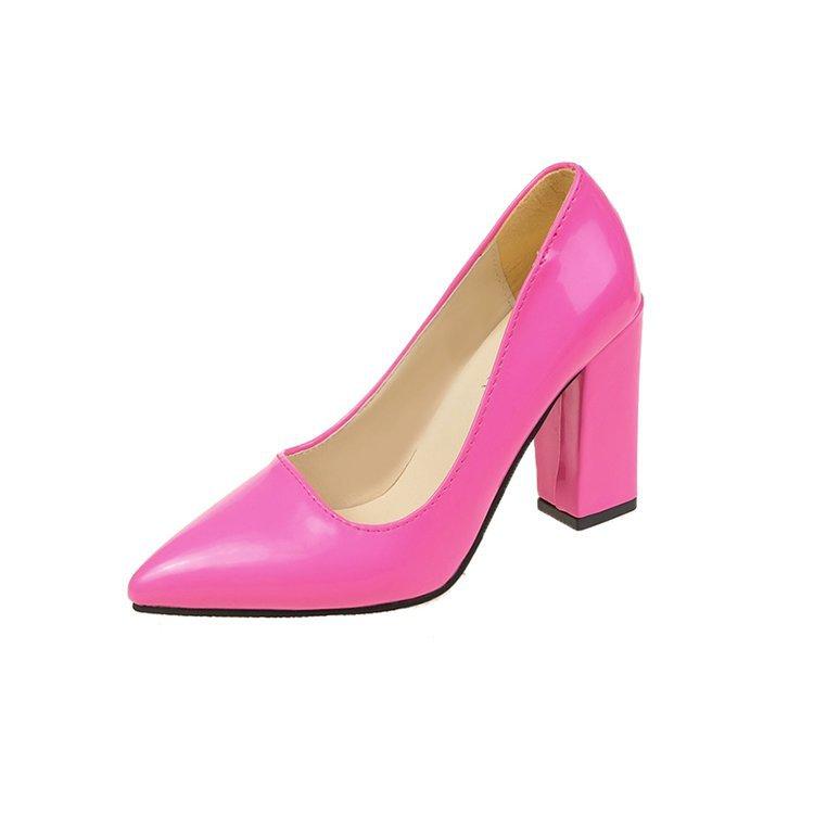 Новые роскошные летние весенне-осенние туфли-лодочки на массивном каблуке 9 см, женская обувь, туфли-лодочки с острым носком и бусинами, блестящие кристаллы