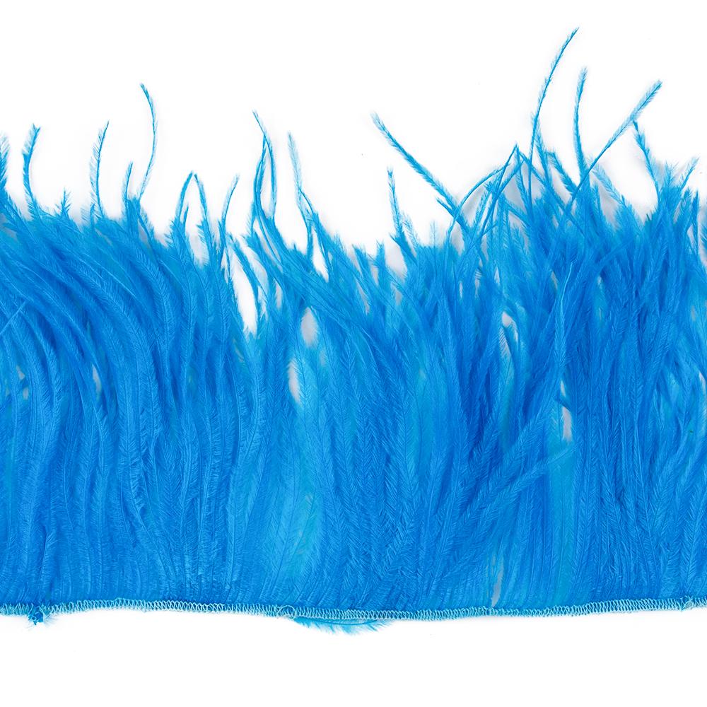 Feather1Meter Ostrich Feathers Fringe Trimming String 10-15/15-18/18-22cm Plumes Ribbon For Crafts Dress Sewing Accessories