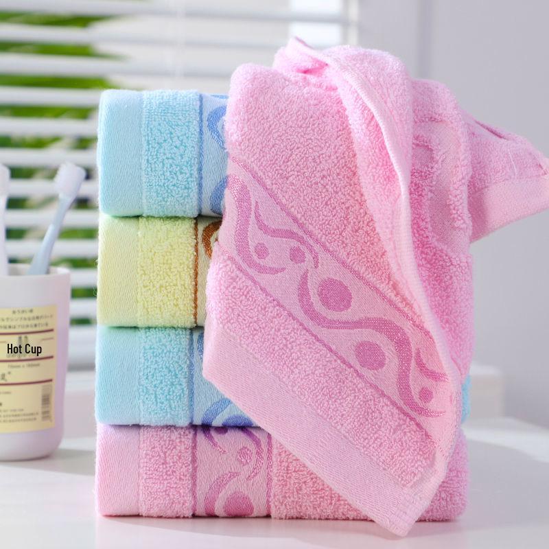 100% Хлопковое жаккардовое полотенце - 100 г Впитывающее и утолщенное для умывания и купания взрослых