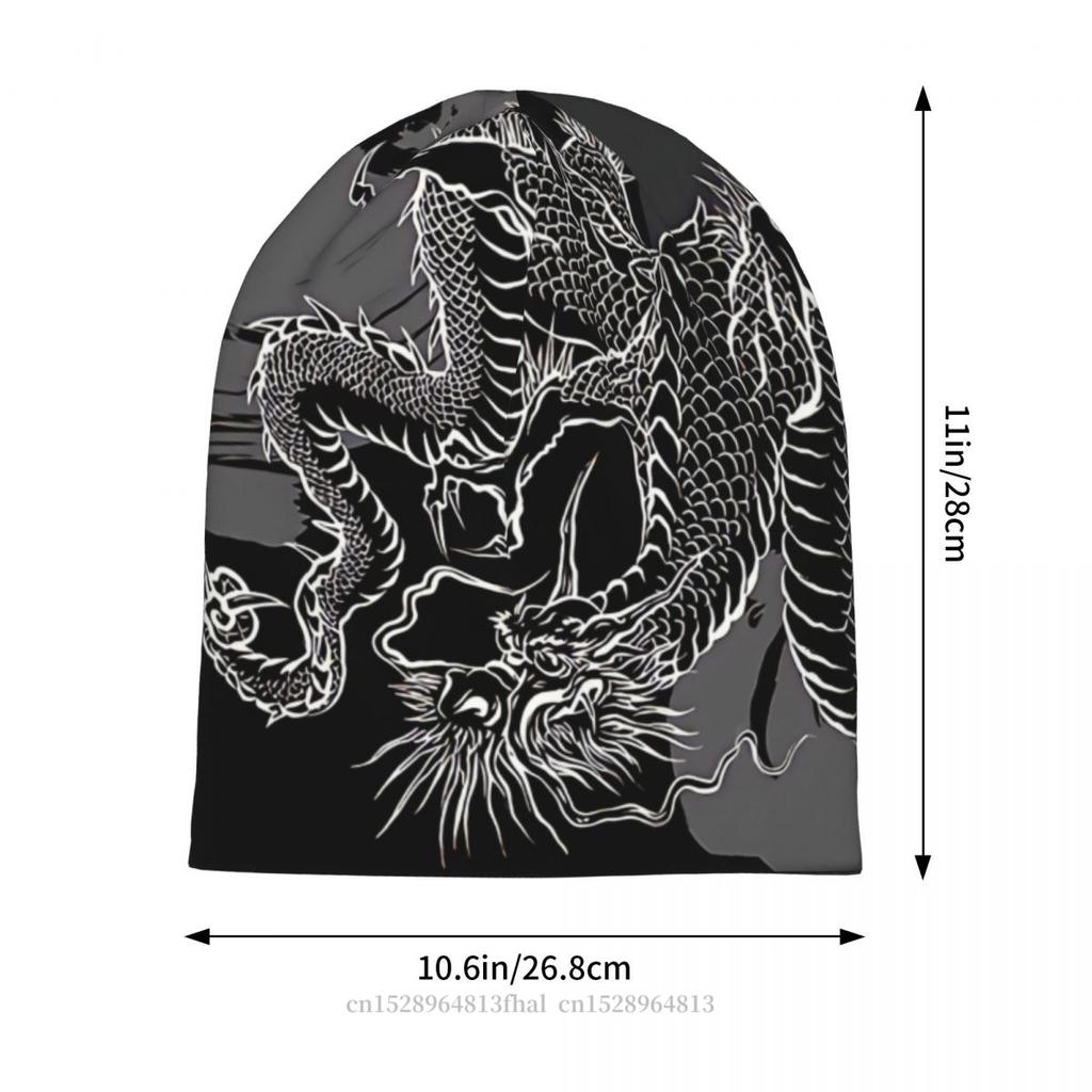 Шапки с капюшоном, японская художественная татуировка, женская тонкая шляпа унисекс, японский дракон, осенне-весенняя теплая шапка, шапки в стиле хип-хоп Skullies, шапки